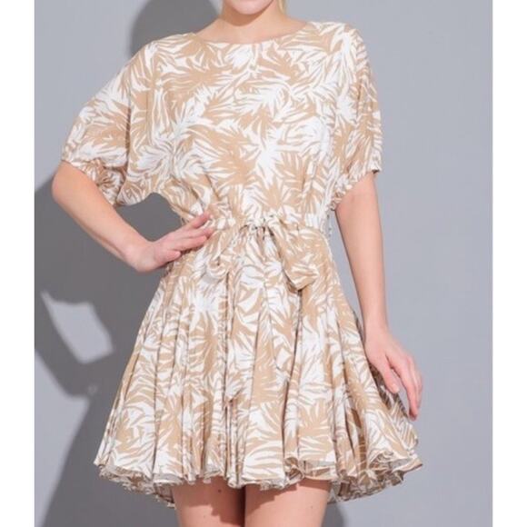 Aakaa mini dress sz S Palm Tree Mini Dress - Picture 1 of 11